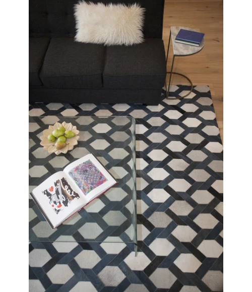 Exquisite Rugs Natural Hide Silver/Blue 2157116X146 11ft.6in.X14ft.6in. Rect. Rug