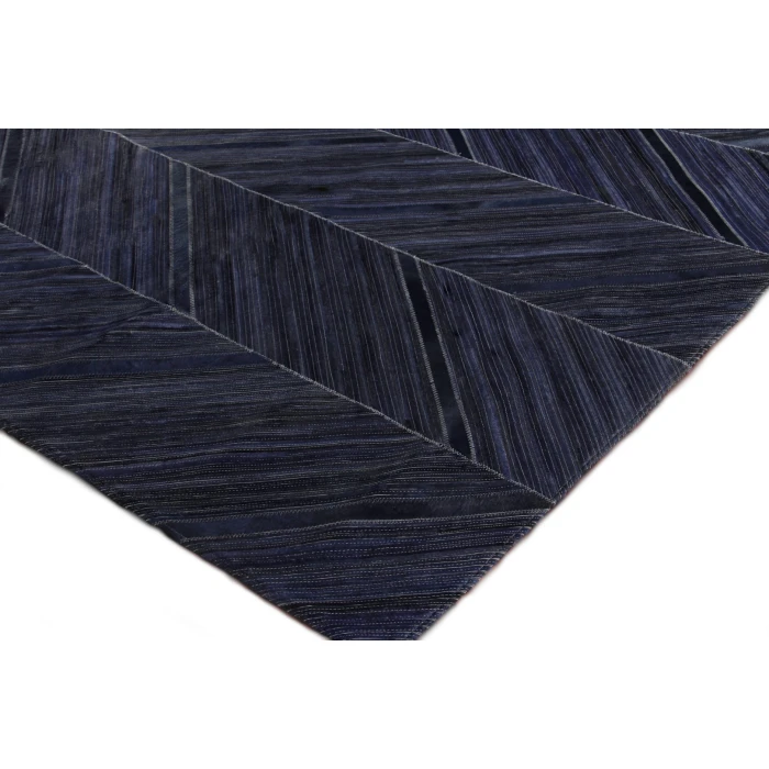 Exquisite Rugs Natural Hide Blue/Black/Multi 21591X16 1ft.X1ft.6in. Rect. Rug
