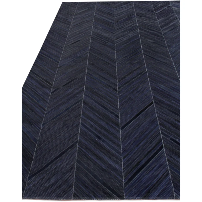 Exquisite Rugs Natural Hide Blue/Black/Multi 21591X16 1ft.X1ft.6in. Rect. Rug
