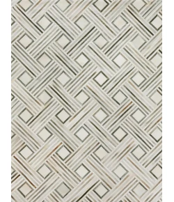 Exquisite Rugs Natural Hide Silver/Ivory 21665X8 5ft.X8ft. Rect. Rug