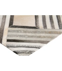 Exquisite Rugs Natural Hide Silver/Ivory 21665X8 5ft.X8ft. Rect. Rug