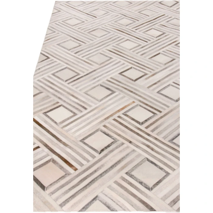 Exquisite Rugs Natural Hide Silver/Ivory 21665X8 5ft.X8ft. Rect. Rug