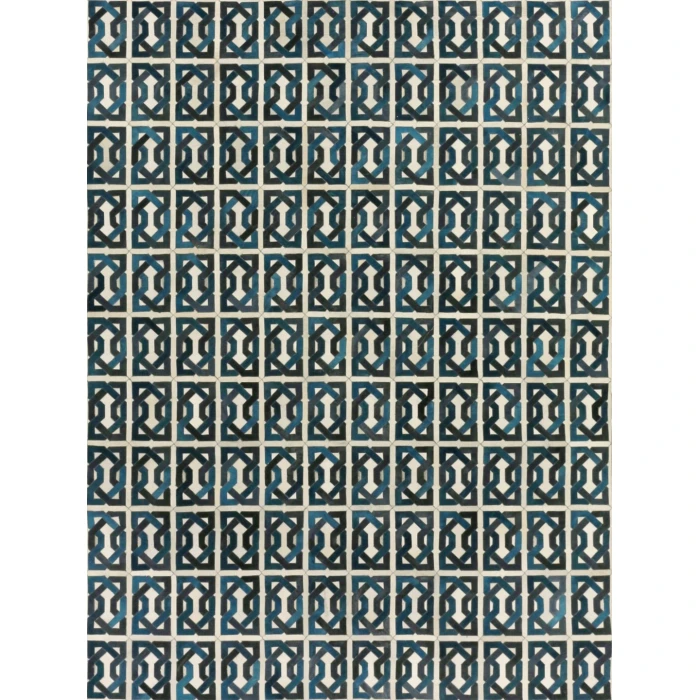 Exquisite Rugs Natural Hide Ivory/Navy/Blue 2169116X146 11ft.6in.X14ft.6in. Rect. Rug