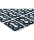 Exquisite Rugs Natural Hide Ivory/Navy/Blue 21695X8 5ft.X8ft. Rect. Rug