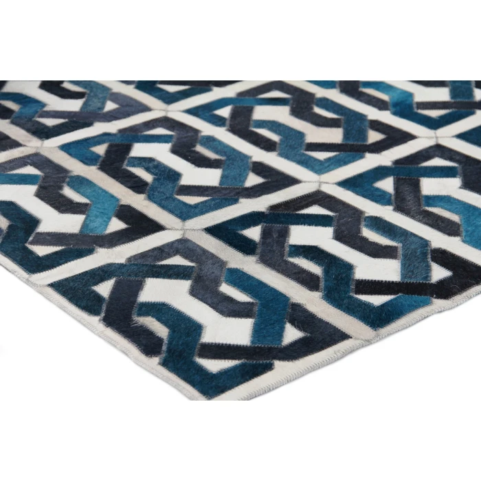 Exquisite Rugs Natural Hide Ivory/Navy/Blue 2169116X146 11ft.6in.X14ft.6in. Rect. Rug