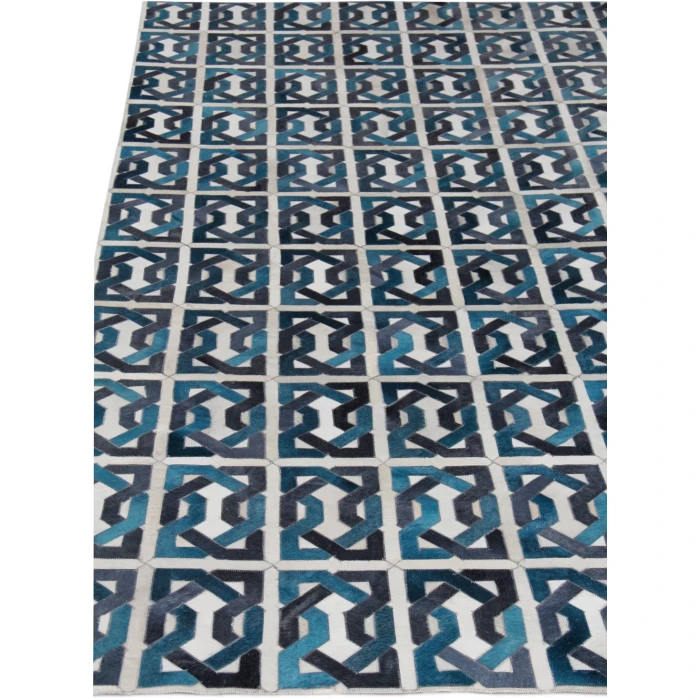 Exquisite Rugs Natural Hide Ivory/Navy/Blue 2169116X146 11ft.6in.X14ft.6in. Rect. Rug