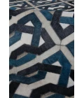 Exquisite Rugs Natural Hide Ivory/Navy/Blue 21695X8 5ft.X8ft. Rect. Rug