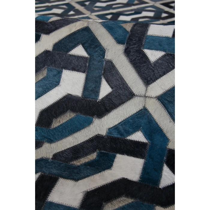 Exquisite Rugs Natural Hide Ivory/Navy/Blue 2169116X146 11ft.6in.X14ft.6in. Rect. Rug