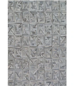Exquisite Rugs Natural Hide Silver/Ivory 21728x10 8ft.x10ft. Rect. Rug