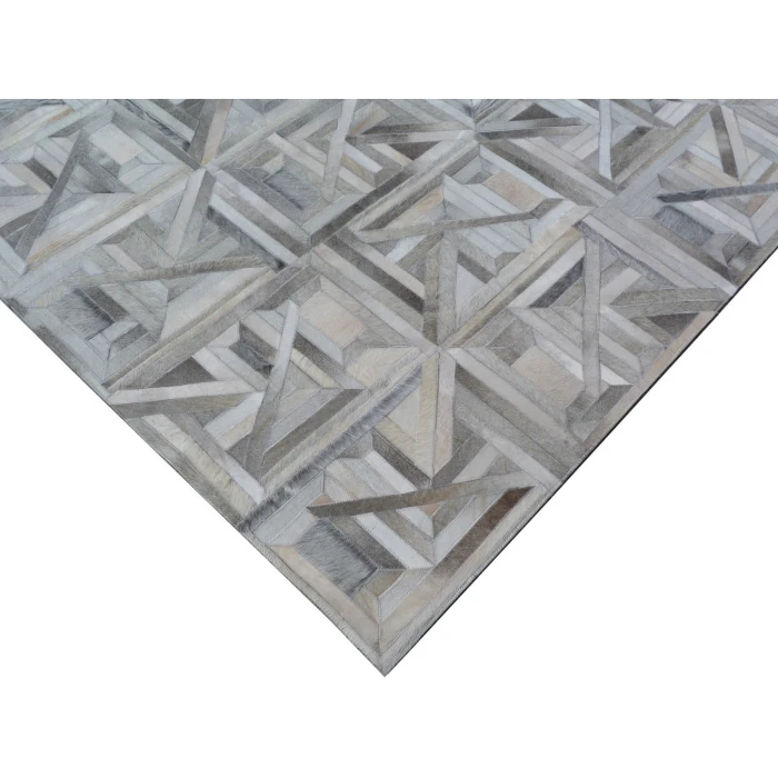 Exquisite Rugs Natural Hide Silver/Ivory 21728x10 8ft.x10ft. Rect. Rug