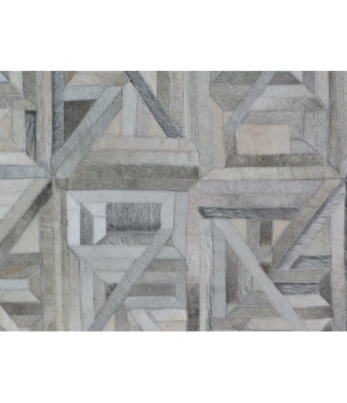 Exquisite Rugs Natural Hide Silver/Ivory 21728x10 8ft.x10ft. Rect. Rug