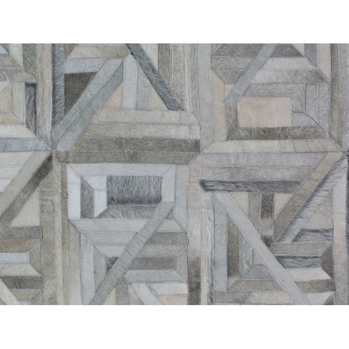 Exquisite Rugs Natural Hide Silver/Ivory 21728x10 8ft.x10ft. Rect. Rug