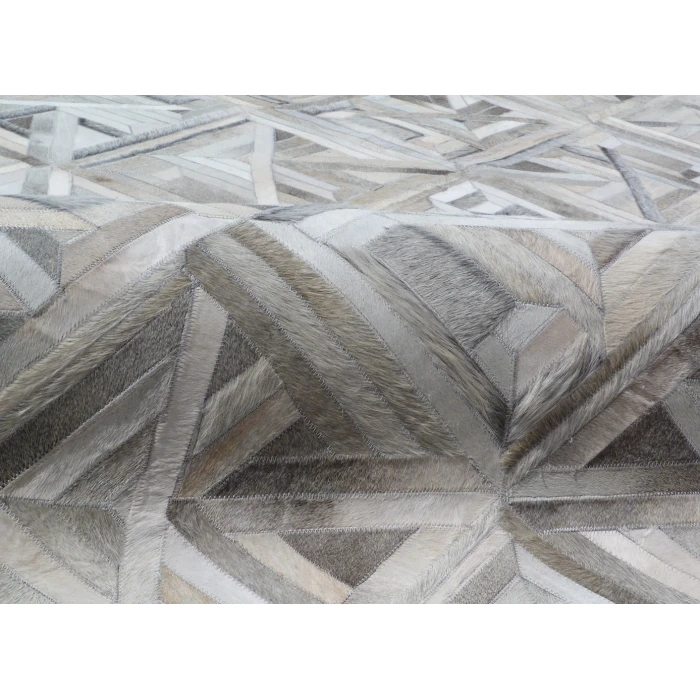 Exquisite Rugs Natural Hide Silver/Ivory 21728x10 8ft.x10ft. Rect. Rug