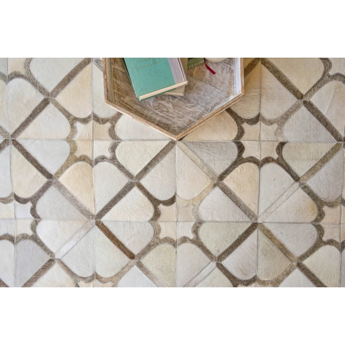 Exquisite Rugs Natural Hide Ivory/Gray/Multi 2174136X176 13ft.6in.X17ft.6in. Rect. Rug