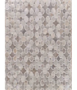 Exquisite Rugs Natural Hide Silver/Ivory/Dark Gray 217696X136 9ft.6in.X13ft.6in. Rect. Rug
