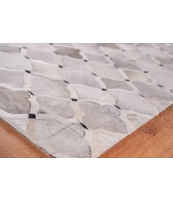 Exquisite Rugs Natural Hide Silver/Ivory/Dark Gray 217696X136 9ft.6in.X13ft.6in. Rect. Rug