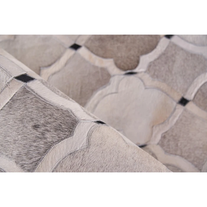 Exquisite Rugs Natural Hide Silver/Ivory/Dark Gray 2176136X176 13ft.6in.X17ft.6in. Rect. Rug