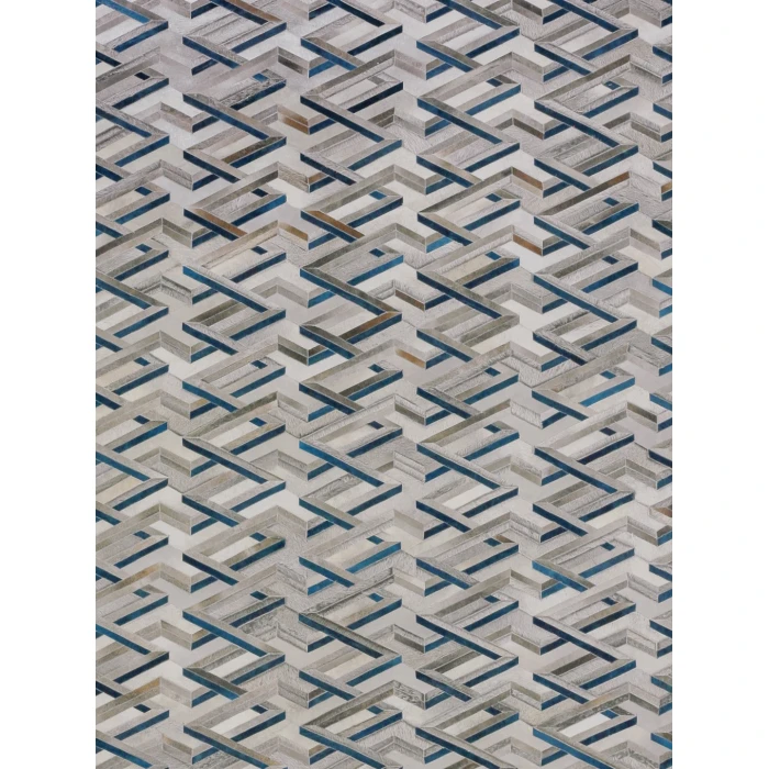 Exquisite Rugs Natural Hide Silver/Blue 2180116X146 11ft.6in.X14ft.6in. Rect. Rug