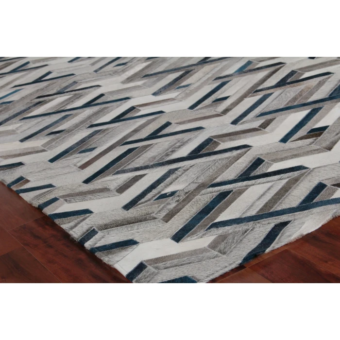 Exquisite Rugs Natural Hide Silver/Blue 2180116X146 11ft.6in.X14ft.6in. Rect. Rug