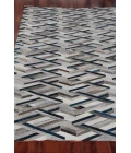 Exquisite Rugs Natural Hide Silver/Blue 21801X16 1ft.X1ft.6in. Rect. Rug