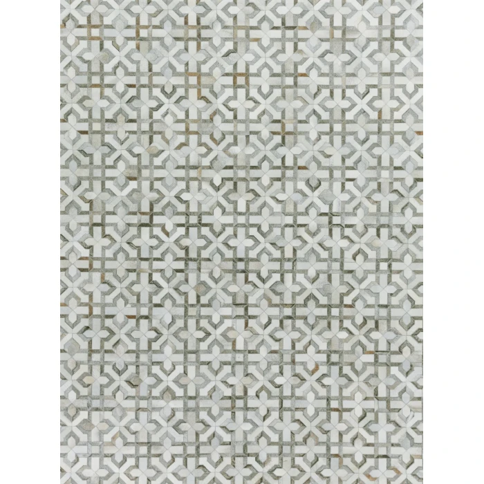 Exquisite Rugs Natural Hide Silver/Ivory 22095X8 5ft.X8ft. Rect. Rug