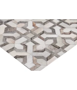 Exquisite Rugs Natural Hide Silver/Ivory 22095X8 5ft.X8ft. Rect. Rug