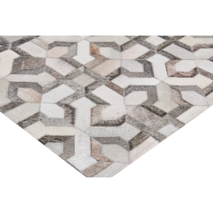 Exquisite Rugs Natural Hide Silver/Ivory 22095X8 5ft.X8ft. Rect. Rug