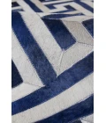 Exquisite Rugs Natural Hide Ivory/Navy/Multi 22161X16 1ft.X1ft.6in. Rect. Rug