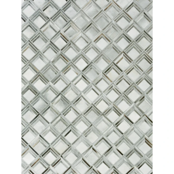 Exquisite Rugs Natural Hide Gray/Brown/Multi 22171X16 1ft.X1ft.6in. Rect. Rug