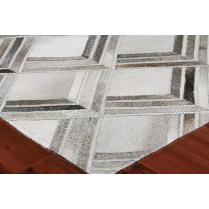 Exquisite Rugs Natural Hide Gray/Brown/Multi 22171X16 1ft.X1ft.6in. Rect. Rug
