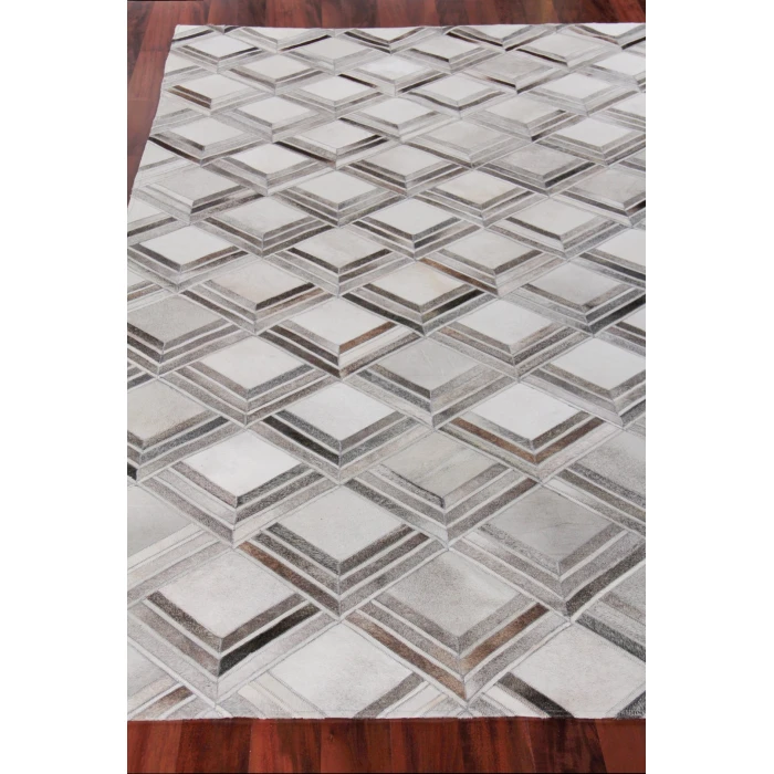 Exquisite Rugs Natural Hide Gray/Brown/Multi 22171X16 1ft.X1ft.6in. Rect. Rug