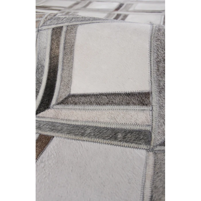 Exquisite Rugs Natural Hide Gray/Brown/Multi 22171X16 1ft.X1ft.6in. Rect. Rug