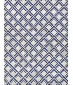 Exquisite Rugs Natural Hide Navy/Multi 221996X136 9ft.6in.X13ft.6in. Rect. Rug