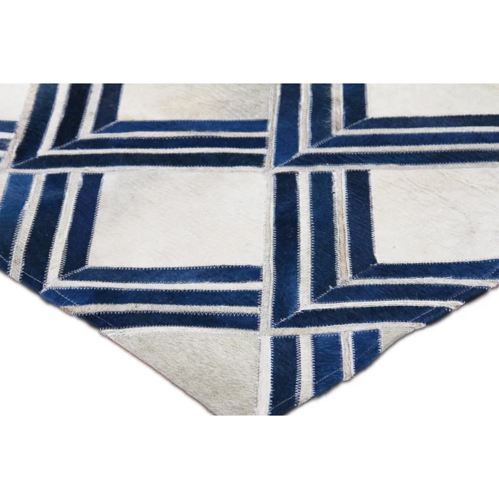 Exquisite Rugs Natural Hide Navy/Multi 221996X136 9ft.6in.X13ft.6in. Rect. Rug