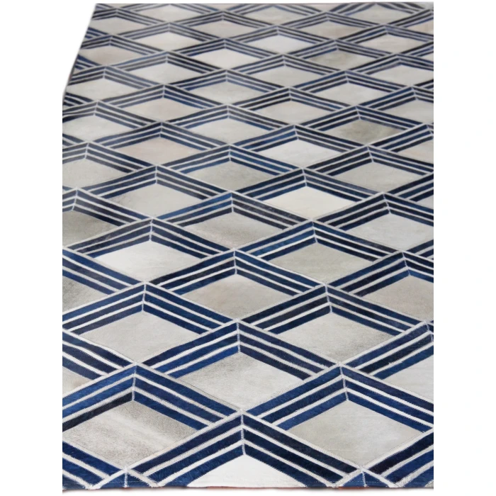 Exquisite Rugs Natural Hide Navy/Multi 221996X136 9ft.6in.X13ft.6in. Rect. Rug