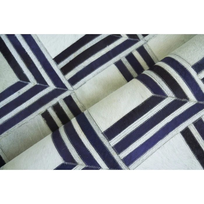 Exquisite Rugs Natural Hide Navy/Multi 221996X136 9ft.6in.X13ft.6in. Rect. Rug