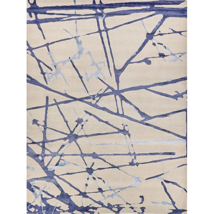 Exquisite Rugs Space Age Gray/Royal Blue/Navy 24261X16 1ft.X1ft.6in. Rect. Rug