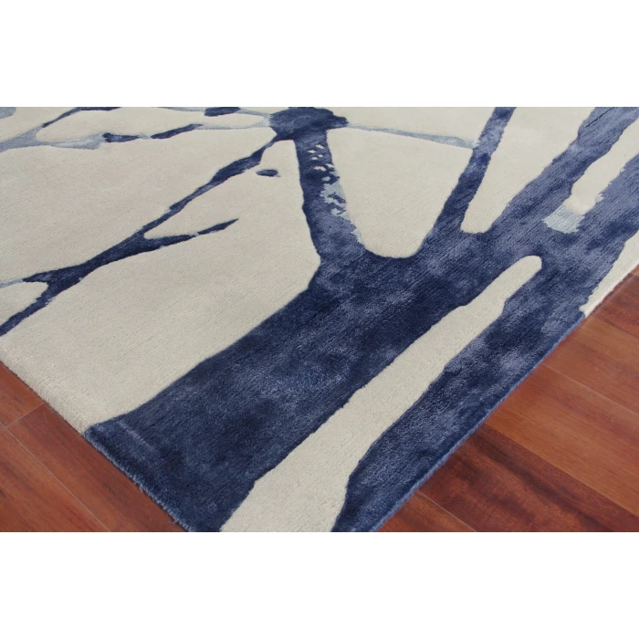 Exquisite Rugs Space Age Gray/Royal Blue/Navy 24261X16 1ft.X1ft.6in. Rect. Rug