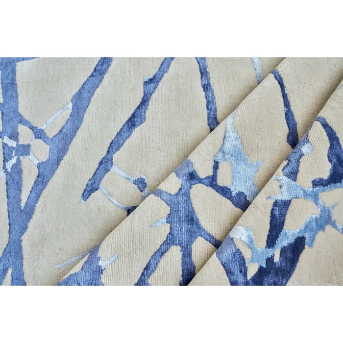 Exquisite Rugs Space Age Gray/Royal Blue/Navy 24261X16 1ft.X1ft.6in. Rect. Rug