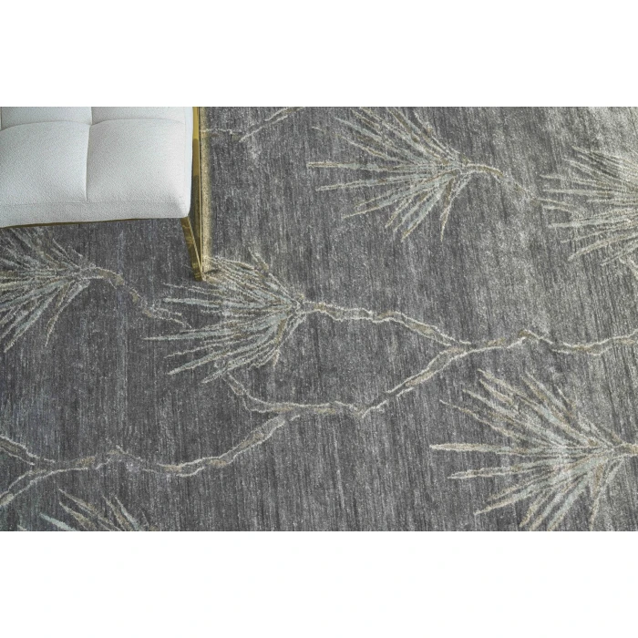Exquisite Rugs Antique'd Silk Dark Gray/Gray 24338X10 8ft.X10ft. Rect. Rug