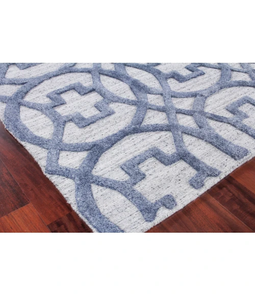 Exquisite Rugs Windsor Dark Blue/Gray 24506X9 6ft.X9ft. Rect. Rug
