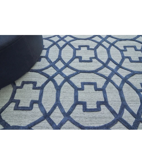 Exquisite Rugs Windsor Dark Blue/Gray 24506X9 6ft.X9ft. Rect. Rug