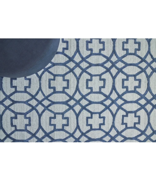 Exquisite Rugs Windsor Dark Blue/Gray 24506X9 6ft.X9ft. Rect. Rug