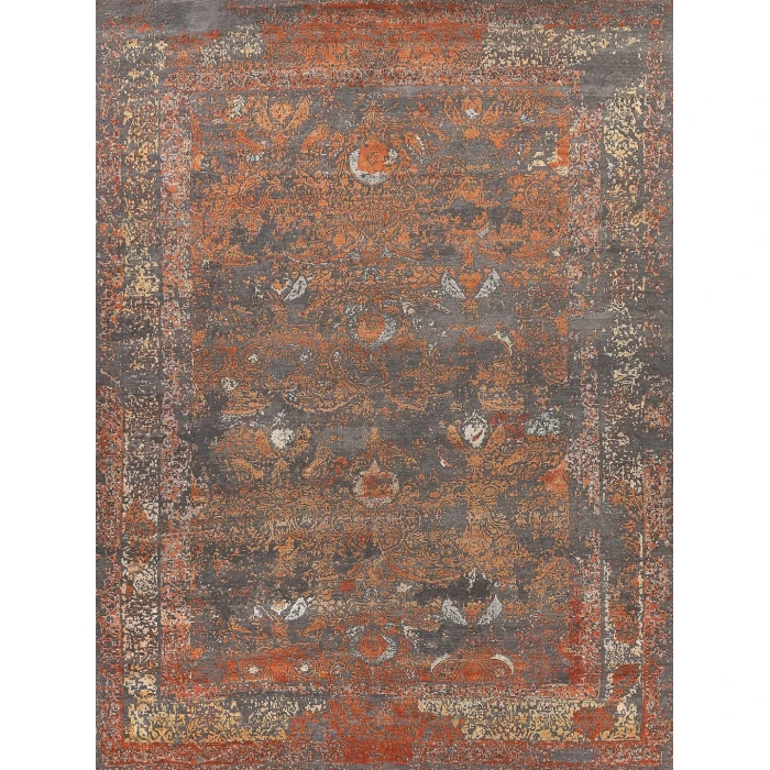Exquisite Rugs Maison Gray/Red/Orange 247112X15 12ft.X15ft. Rect. Rug