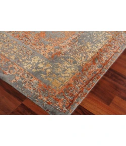 Exquisite Rugs Maison Gray/Red/Orange 24711X16 1ft.X1ft.6in. Rect. Rug
