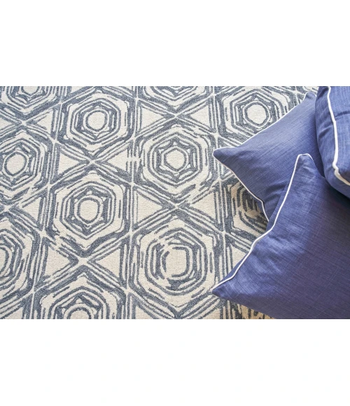Exquisite Rugs Caprice Dark Blue/Ivory 270810X14 10ft.X14ft. Rect. Rug