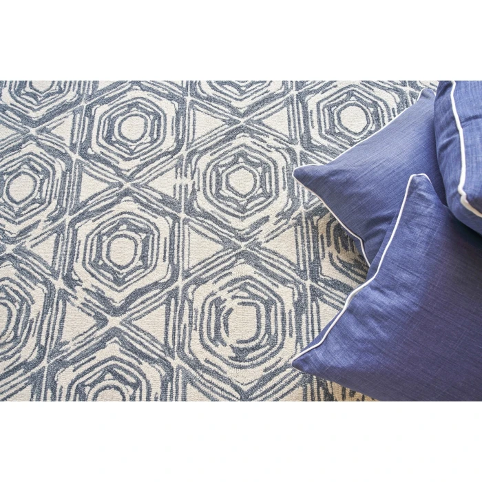 Exquisite Rugs Caprice Dark Blue/Ivory 270810X14 10ft.X14ft. Rect. Rug