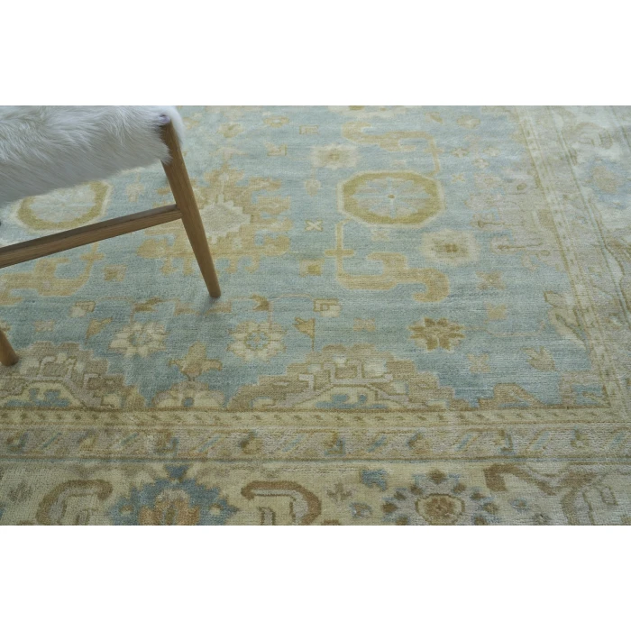 Exquisite Rugs Antique Weave Oushak Light Blue/Ivory 32808X10 8ft.X10ft. Rect. Rug