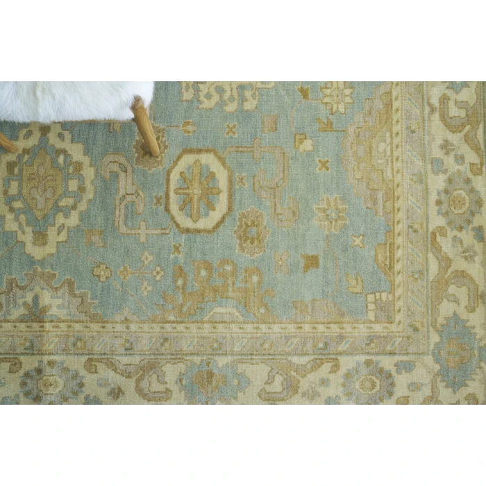 Exquisite Rugs Antique Weave Oushak Light Blue/Ivory 32808X10 8ft.X10ft. Rect. Rug