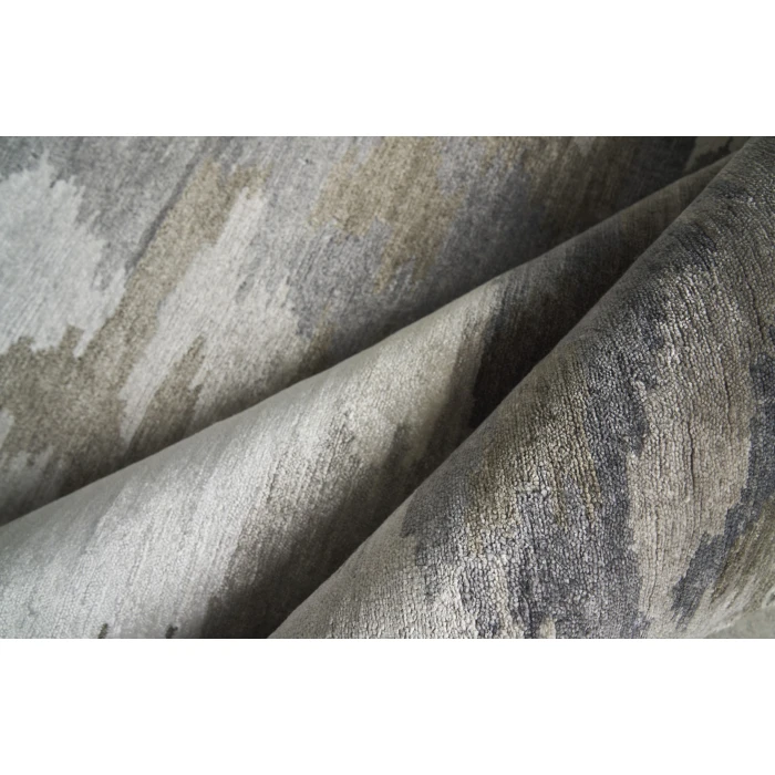 Exquisite Rugs Bamboo Silk Ivory/Silver 32826X9 6ft.X9ft. Rect. Rug